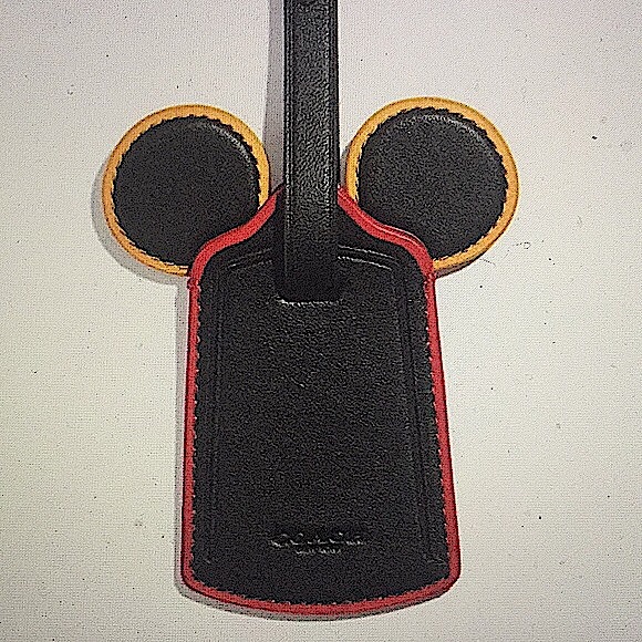 (UNISEX) COACH DISNEY MICKEY MOUSE LUGGAGE TAG NWT - Picture 3 of 10